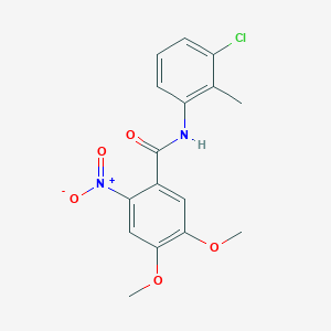 N-(3-chloro-2-methylphenyl)-4,5-dimethoxy-2-nitrobenzamide