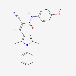 (Z)-2-cyano-3-[1-(4-iodophenyl)-2,5-dimethylpyrrol-3-yl]-N-(4-methoxyphenyl)prop-2-enamide