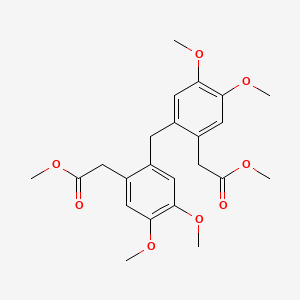 molecular formula C23H28O8 B3698327 dimethyl 2,2'-[methylenebis(4,5-dimethoxy-2,1-phenylene)]diacetate 