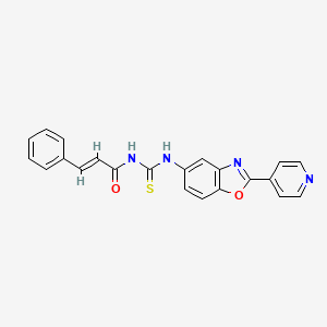 3-phenyl-N-({[2-(4-pyridinyl)-1,3-benzoxazol-5-yl]amino}carbonothioyl)acrylamide