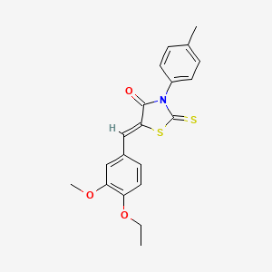 (5Z)-5-(4-ethoxy-3-methoxybenzylidene)-3-(4-methylphenyl)-2-thioxo-1,3-thiazolidin-4-one