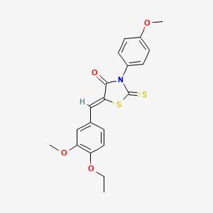 (5Z)-5-[(4-ethoxy-3-methoxyphenyl)methylidene]-3-(4-methoxyphenyl)-2-sulfanylidene-1,3-thiazolidin-4-one