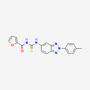 molecular formula C19H15N5O2S B3698413 1-(FURAN-2-CARBONYL)-3-[2-(4-METHYLPHENYL)-2H-1,2,3-BENZOTRIAZOL-5-YL]THIOUREA 