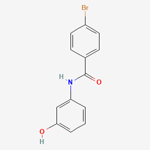 molecular formula C13H10BrNO2 B3698418 4-bromo-N-(3-hydroxyphenyl)benzamide 