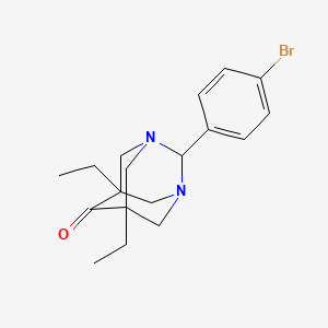 2-(4-bromophenyl)-5,7-diethyl-1,3-diazatricyclo[3.3.1.1~3,7~]decan-6-one