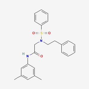 molecular formula C24H26N2O3S B3698435 N~1~-(3,5-dimethylphenyl)-N~2~-(2-phenylethyl)-N~2~-(phenylsulfonyl)glycinamide 