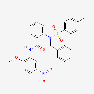 molecular formula C28H25N3O6S B3698447 2-{benzyl[(4-methylphenyl)sulfonyl]amino}-N-(2-methoxy-5-nitrophenyl)benzamide 