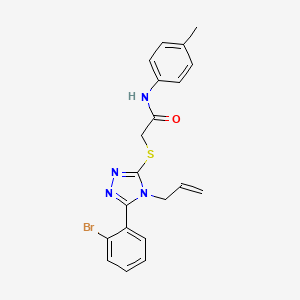 molecular formula C20H19BrN4OS B3698448 2-{[4-allyl-5-(2-bromophenyl)-4H-1,2,4-triazol-3-yl]thio}-N-(4-methylphenyl)acetamide 