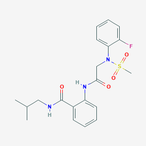 2-{[N-(2-fluorophenyl)-N-(methylsulfonyl)glycyl]amino}-N-isobutylbenzamide