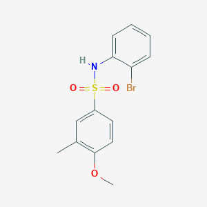 molecular formula C14H14BrNO3S B3698460 N-(2-bromophenyl)-4-methoxy-3-methylbenzenesulfonamide 