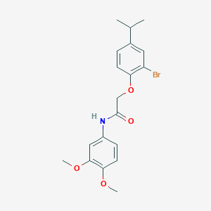 2-(2-bromo-4-isopropylphenoxy)-N-(3,4-dimethoxyphenyl)acetamide