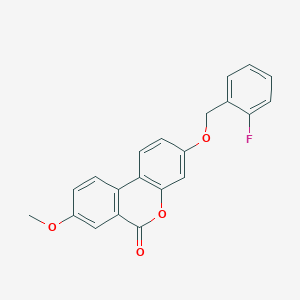 3-[(2-fluorobenzyl)oxy]-8-methoxy-6H-benzo[c]chromen-6-one