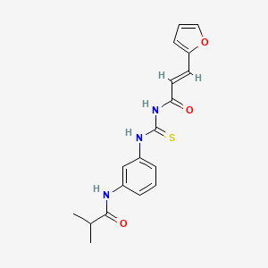 molecular formula C18H19N3O3S B3698491 3-(2-furyl)-N-({[3-(isobutyrylamino)phenyl]amino}carbonothioyl)acrylamide 