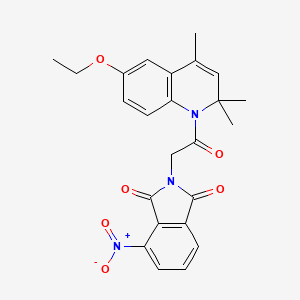 molecular formula C24H23N3O6 B3698501 2-[2-(6-ETHOXY-2,2,4-TRIMETHYL-1,2-DIHYDROQUINOLIN-1-YL)-2-OXOETHYL]-4-NITRO-2,3-DIHYDRO-1H-ISOINDOLE-1,3-DIONE 