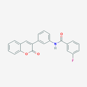 3-fluoro-N-[3-(2-oxo-2H-chromen-3-yl)phenyl]benzamide