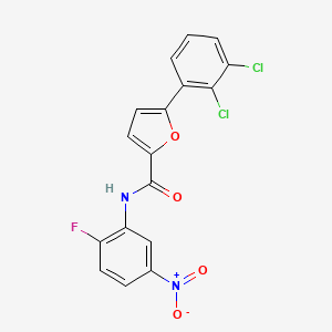 molecular formula C17H9Cl2FN2O4 B3698542 5-(2,3-dichlorophenyl)-N-(2-fluoro-5-nitrophenyl)furan-2-carboxamide 