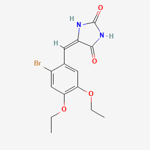 (5E)-5-(2-bromo-4,5-diethoxybenzylidene)imidazolidine-2,4-dione