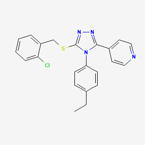 4-[5-[(2-chlorobenzyl)thio]-4-(4-ethylphenyl)-4H-1,2,4-triazol-3-yl]pyridine