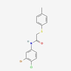 N-(3-bromo-4-chlorophenyl)-2-(4-methylphenyl)sulfanylacetamide