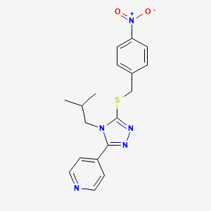 4-{4-isobutyl-5-[(4-nitrobenzyl)thio]-4H-1,2,4-triazol-3-yl}pyridine