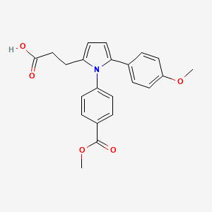 3-{1-[4-(methoxycarbonyl)phenyl]-5-(4-methoxyphenyl)-1H-pyrrol-2-yl}propanoic acid