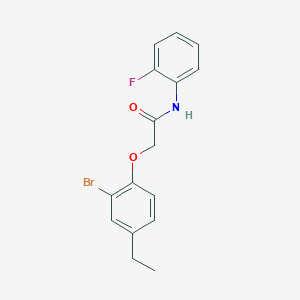 2-(2-bromo-4-ethylphenoxy)-N-(2-fluorophenyl)acetamide