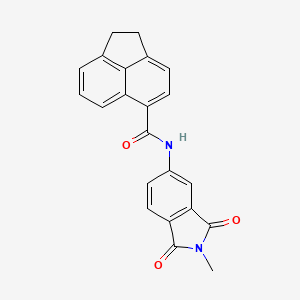 molecular formula C22H16N2O3 B3698696 N-(2-methyl-1,3-dioxo-2,3-dihydro-1H-isoindol-5-yl)-1,2-dihydro-5-acenaphthylenecarboxamide 