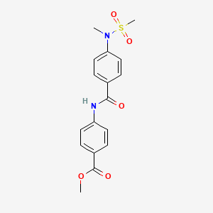 molecular formula C17H18N2O5S B3698748 methyl 4-({4-[methyl(methylsulfonyl)amino]benzoyl}amino)benzoate 