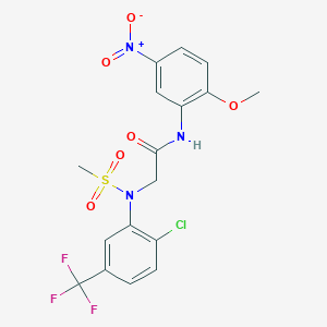 N~2~-[2-chloro-5-(trifluoromethyl)phenyl]-N~1~-(2-methoxy-5-nitrophenyl)-N~2~-(methylsulfonyl)glycinamide