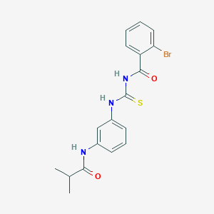 2-bromo-N-({[3-(isobutyrylamino)phenyl]amino}carbonothioyl)benzamide