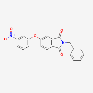 molecular formula C21H14N2O5 B3698818 2-benzyl-5-(3-nitrophenoxy)-1H-isoindole-1,3(2H)-dione 