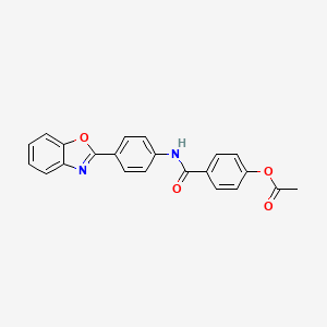 4-{[4-(1,3-Benzoxazol-2-yl)phenyl]carbamoyl}phenyl acetate