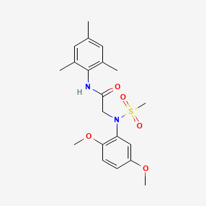 molecular formula C20H26N2O5S B3698834 N~2~-(2,5-dimethoxyphenyl)-N~1~-mesityl-N~2~-(methylsulfonyl)glycinamide 