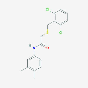 molecular formula C17H17Cl2NOS B3698837 2-[(2,6-dichlorobenzyl)thio]-N-(3,4-dimethylphenyl)acetamide 