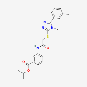 propan-2-yl 3-[({[4-methyl-5-(3-methylphenyl)-4H-1,2,4-triazol-3-yl]sulfanyl}acetyl)amino]benzoate