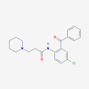 N-(2-benzoyl-4-chlorophenyl)-3-(1-piperidinyl)propanamide