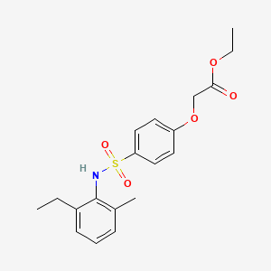 Ethyl 2-[4-[(2-ethyl-6-methylphenyl)sulfamoyl]phenoxy]acetate