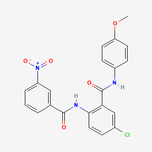 molecular formula C21H16ClN3O5 B3698868 5-chloro-N-(4-methoxyphenyl)-2-[(3-nitrobenzoyl)amino]benzamide 