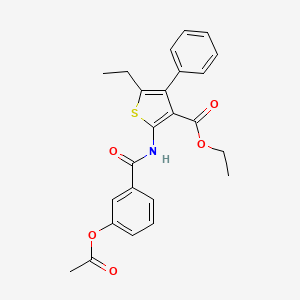 ethyl 2-{[3-(acetyloxy)benzoyl]amino}-5-ethyl-4-phenyl-3-thiophenecarboxylate