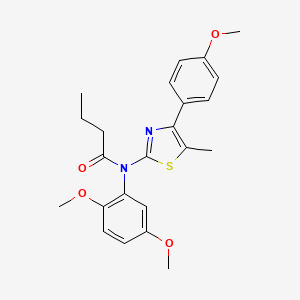 N-(2,5-dimethoxyphenyl)-N-[4-(4-methoxyphenyl)-5-methyl-1,3-thiazol-2-yl]butanamide