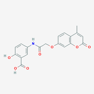 2-hydroxy-5-({[(4-methyl-2-oxo-2H-chromen-7-yl)oxy]acetyl}amino)benzoic acid