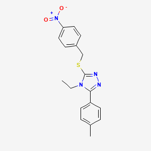 4-ethyl-3-(4-methylphenyl)-5-{[(4-nitrophenyl)methyl]sulfanyl}-4H-1,2,4-triazole