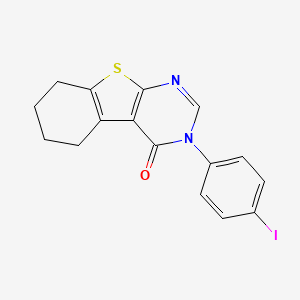 molecular formula C16H13IN2OS B3698948 3-(4-iodophenyl)-5,6,7,8-tetrahydro[1]benzothieno[2,3-d]pyrimidin-4(3H)-one 