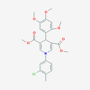 dimethyl 1-(3-chloro-4-methylphenyl)-4-(2,4,5-trimethoxyphenyl)-1,4-dihydro-3,5-pyridinedicarboxylate