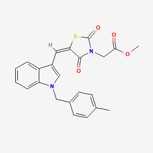 molecular formula C23H20N2O4S B3698974 methyl [(5E)-5-{[1-(4-methylbenzyl)-1H-indol-3-yl]methylidene}-2,4-dioxo-1,3-thiazolidin-3-yl]acetate 