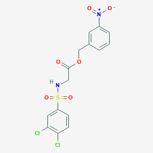 molecular formula C15H12Cl2N2O6S B3699018 3-nitrobenzyl N-[(3,4-dichlorophenyl)sulfonyl]glycinate 