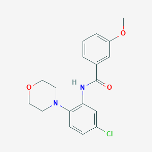 molecular formula C18H19ClN2O3 B369903 N-(5-chloro-2-morpholin-4-ylphenyl)-3-methoxybenzamide CAS No. 892671-36-2