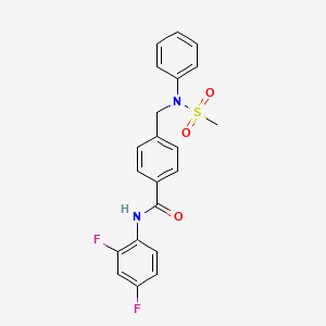 N-(2,4-difluorophenyl)-4-{[(methylsulfonyl)(phenyl)amino]methyl}benzamide