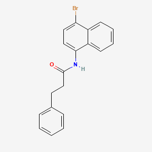 molecular formula C19H16BrNO B3699071 N-(4-bromonaphthalen-1-yl)-3-phenylpropanamide 