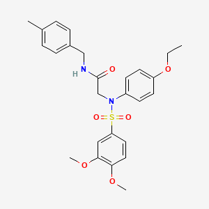 molecular formula C26H30N2O6S B3699077 N~2~-[(3,4-dimethoxyphenyl)sulfonyl]-N~2~-(4-ethoxyphenyl)-N-(4-methylbenzyl)glycinamide 